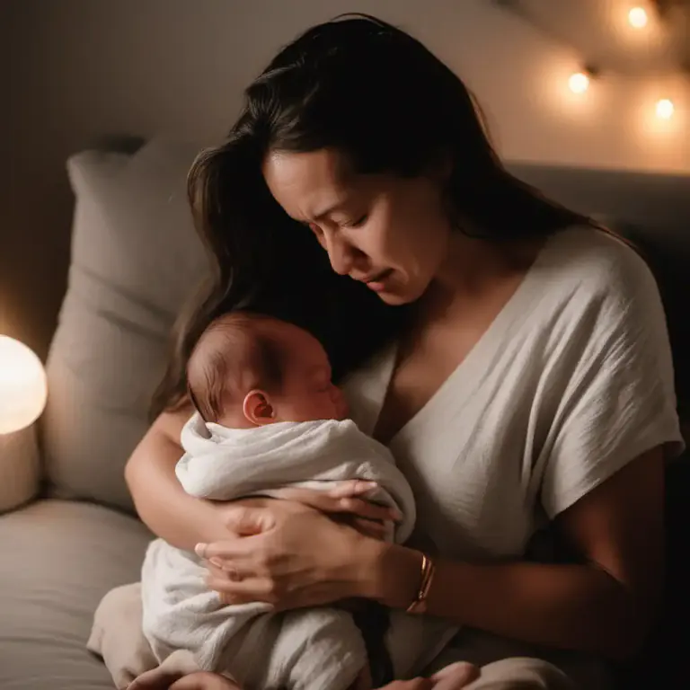 Visual representation of "put somebody to sleep" - To cause (a baby or young child) to fall asleep by rocking, reading or singing