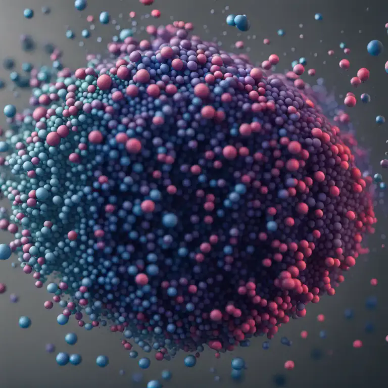 Visual representation of "particle" - A minute portion of matter.