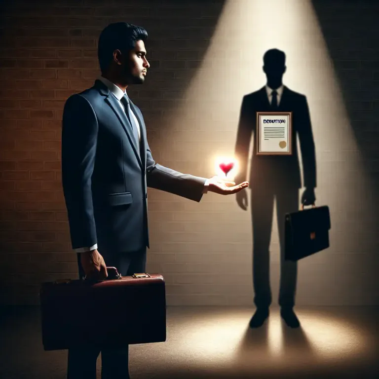 Visual representation of "sell" - To drain or sacrifice for profit or advantage