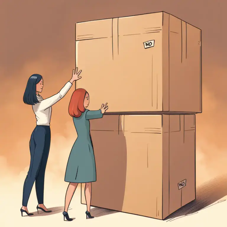 Visual representation of "don’t give me that" - A request not to hand over something