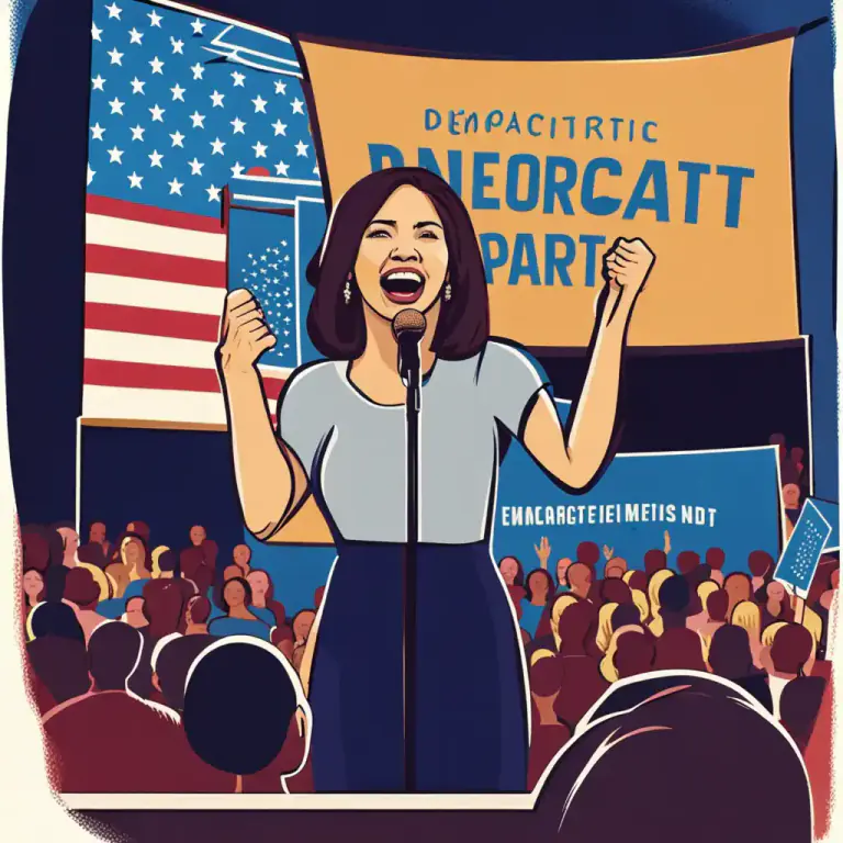 Visual representation of "democratic" - Relating to the Democratic Party in the United States