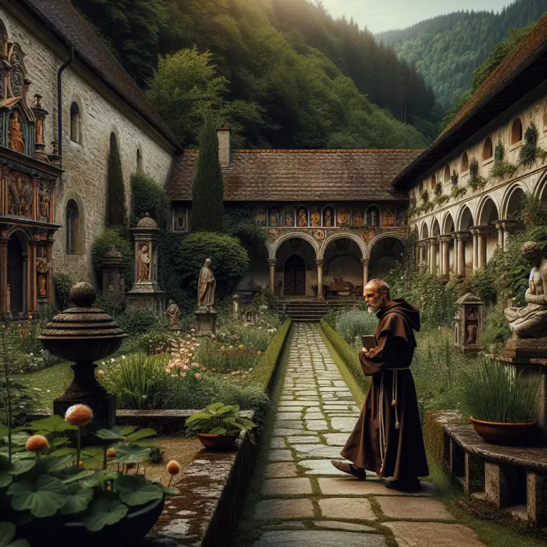 Visual representation of "cloister" - In general, a place where you can lead a quiet, peaceful and isolated life, as in a monastery.