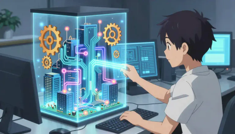 Visual representation of "optimise" - To make a computer program or system function more efficiently.