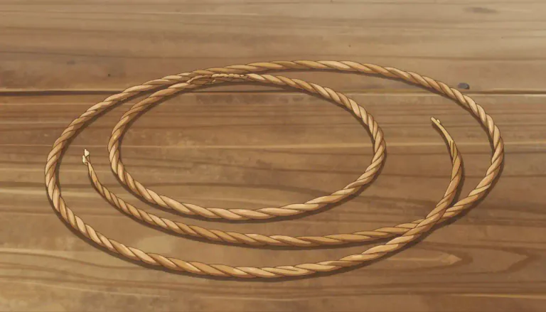 Visual representation of "string" - A thin piece of cord or thread.