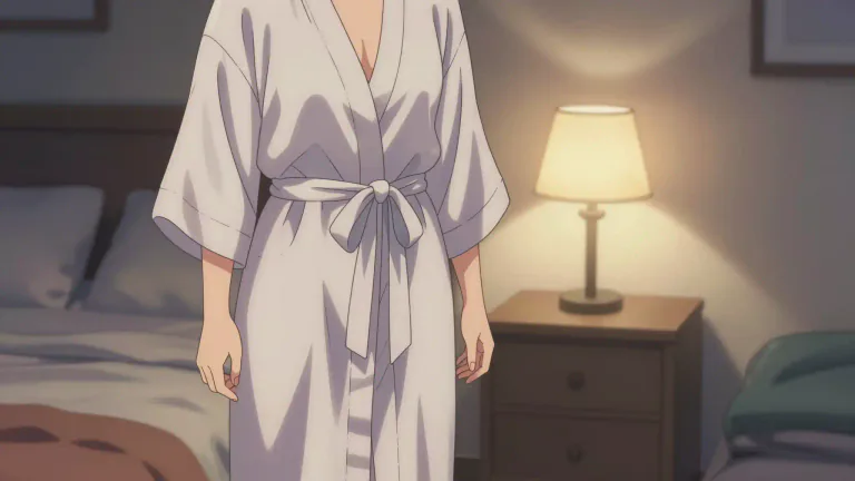 Visual representation of "robe" - A long, loose piece of clothing usually worn before or after bathing or sleeping.