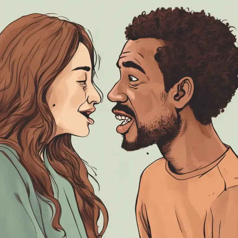Visual representation of "talk over" - To interrupt someone by starting to speak when they are already speaking.