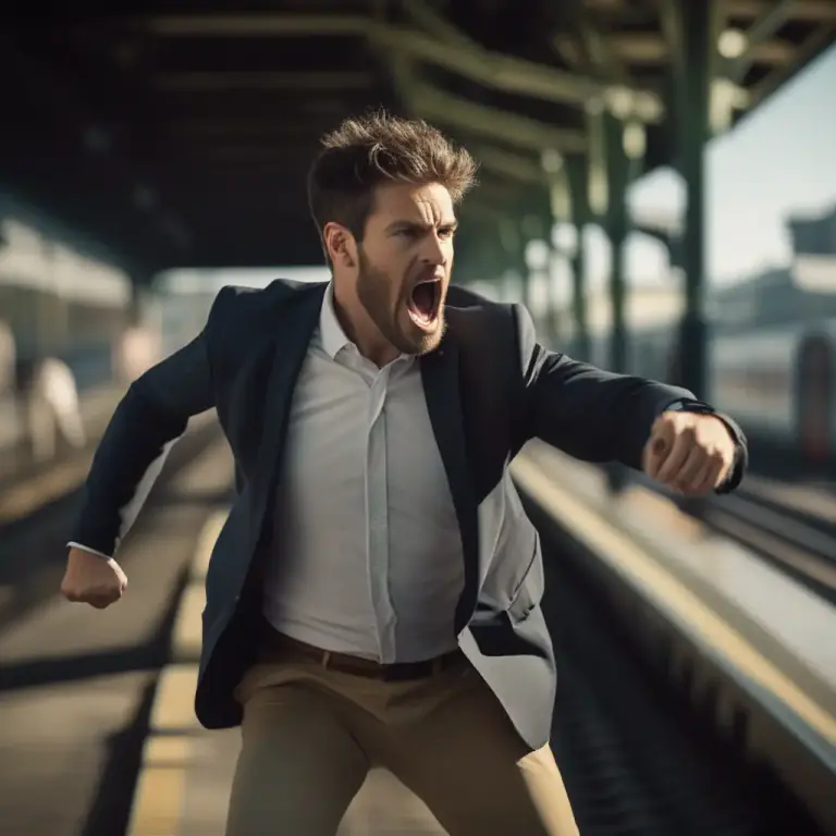 Visual representation of "be jumping up and down" - To display anger, impatience, or frustration in a noticeable or attention-getting manner