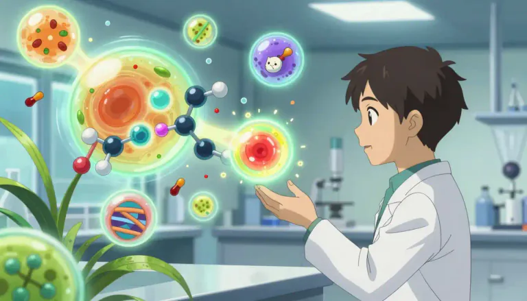 Visual representation of "biochemistry" - The science of chemical substances and processes in living things