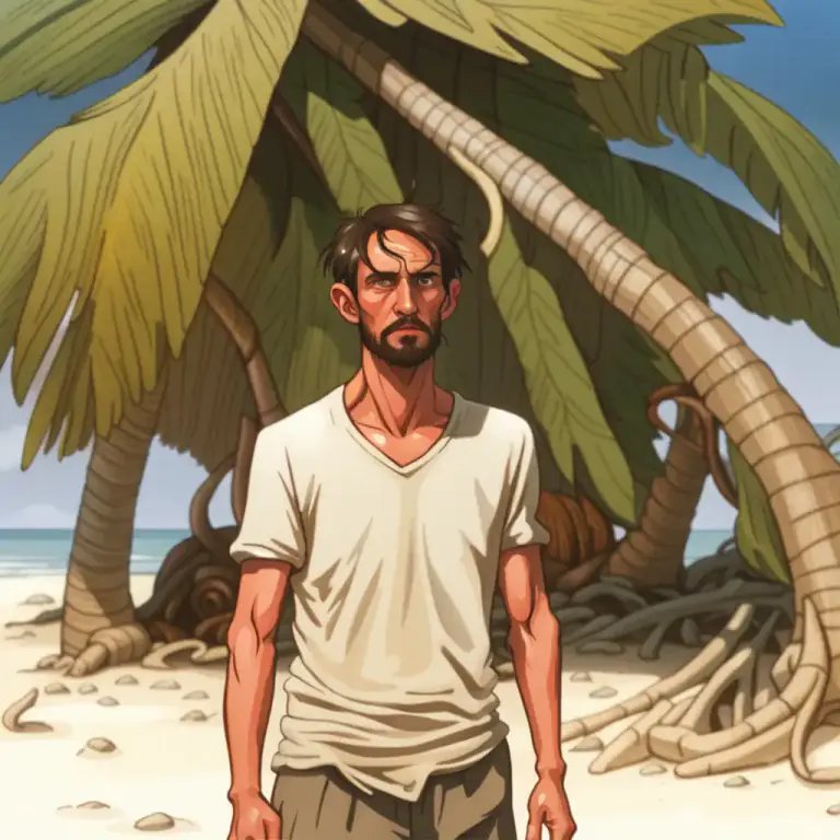 Visual representation of "a bag of bones" - A person or animal that is very thin, especially due to illness or lack of food.