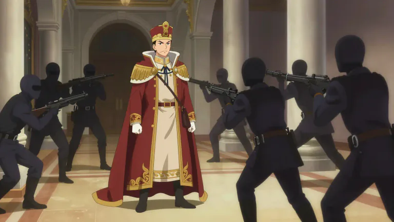 Visual representation of "coup" - A murder of a highly ranking political or social figure.