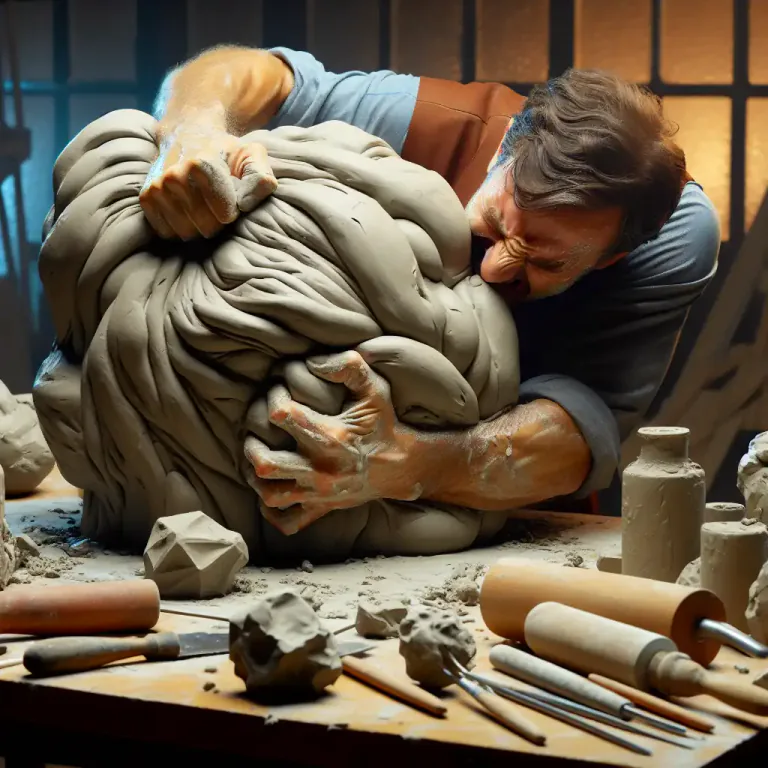 Visual representation of "intractable" - difficult or impossible to manipulate or mold into a desired form