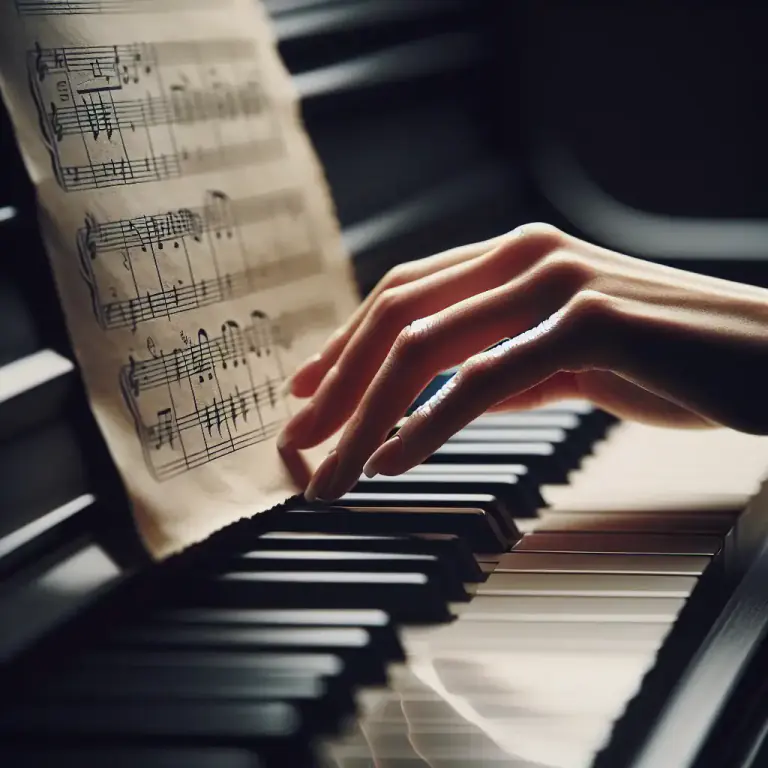 Visual representation of "clave" - A key signature in a musical score.