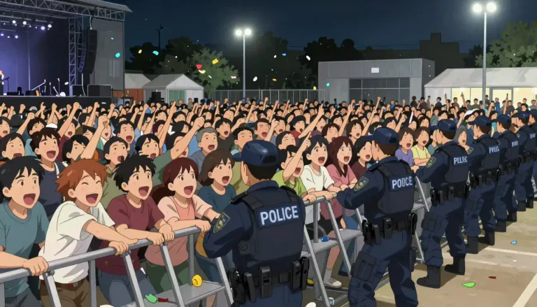 Visual representation of "rabble" - A large, noisy, uncontrolled group, especially of people behaving badly