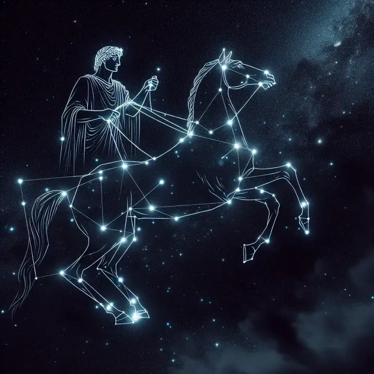 Visual representation of "charioteer" - A constellation (group of stars) in the northern sky