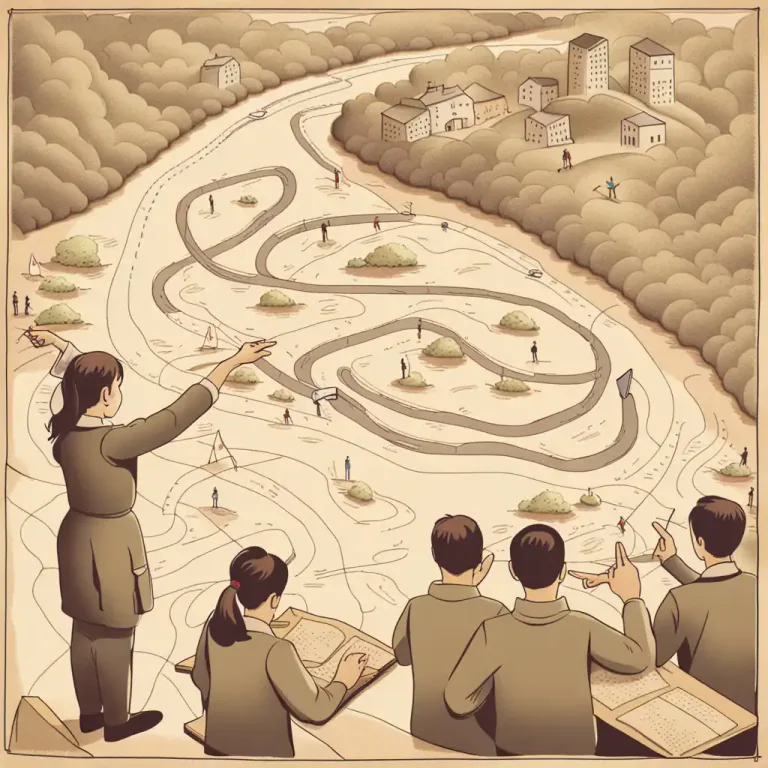 Visual representation of "follow about" - To understand the sequence or path of something