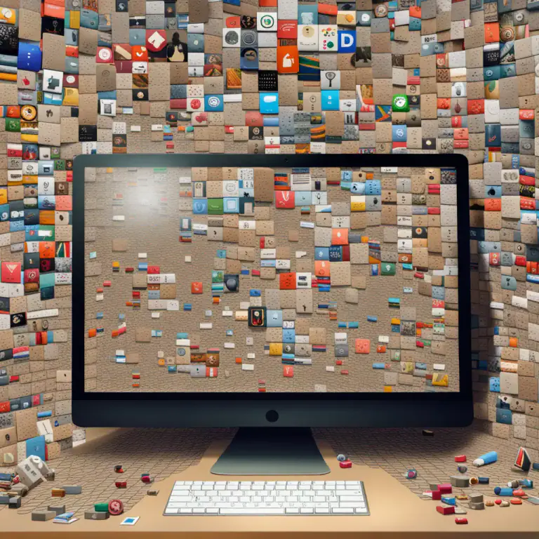 Visual representation of "clutter" - To fill or cover with scattered or disordered things that impede movement or reduce effectiveness