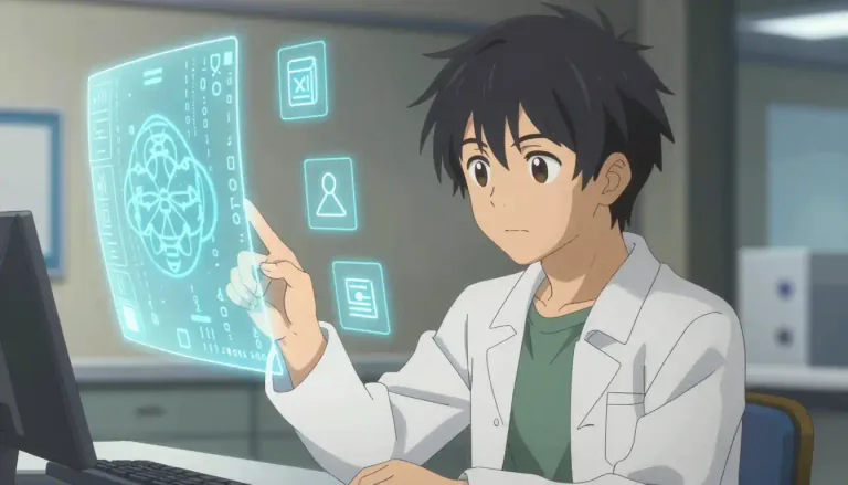 Visual representation of "decode" - To change communication from code into normal language that you can understand.