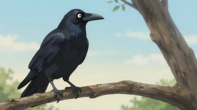 Visual representation of "raven" - A large black bird