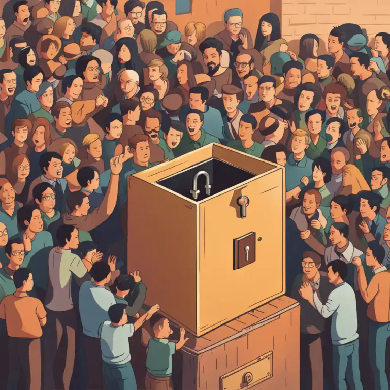 Visual representation of "be an open secret" - An information or fact that is supposed to be secret but is known to many people.