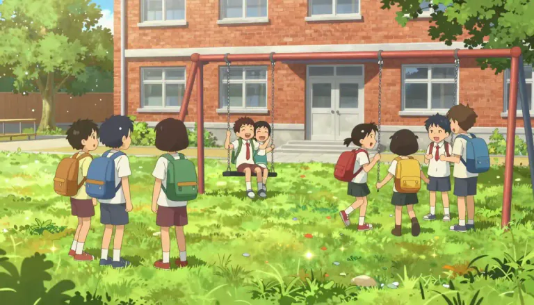 Visual representation of "schooldays" - The time period when someone is attending school
