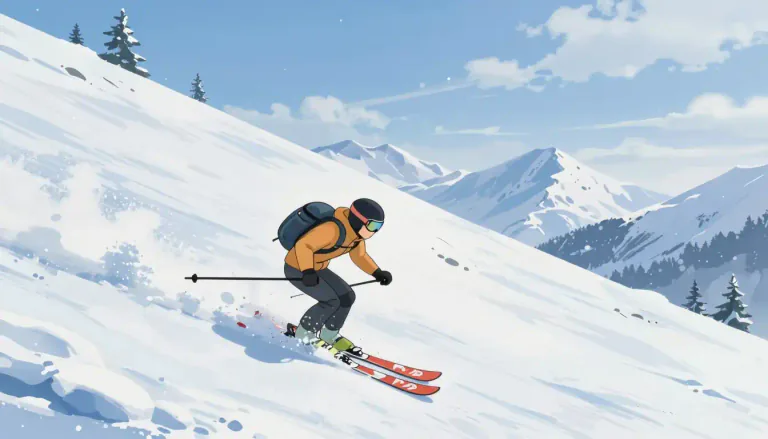 Visual representation of "downslope" - A term used in sports and activities to describe a downward trajectory.