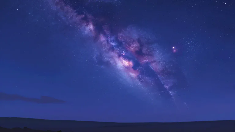 Visual representation of "firmament" - The sky or the heavens as seen from the earth.