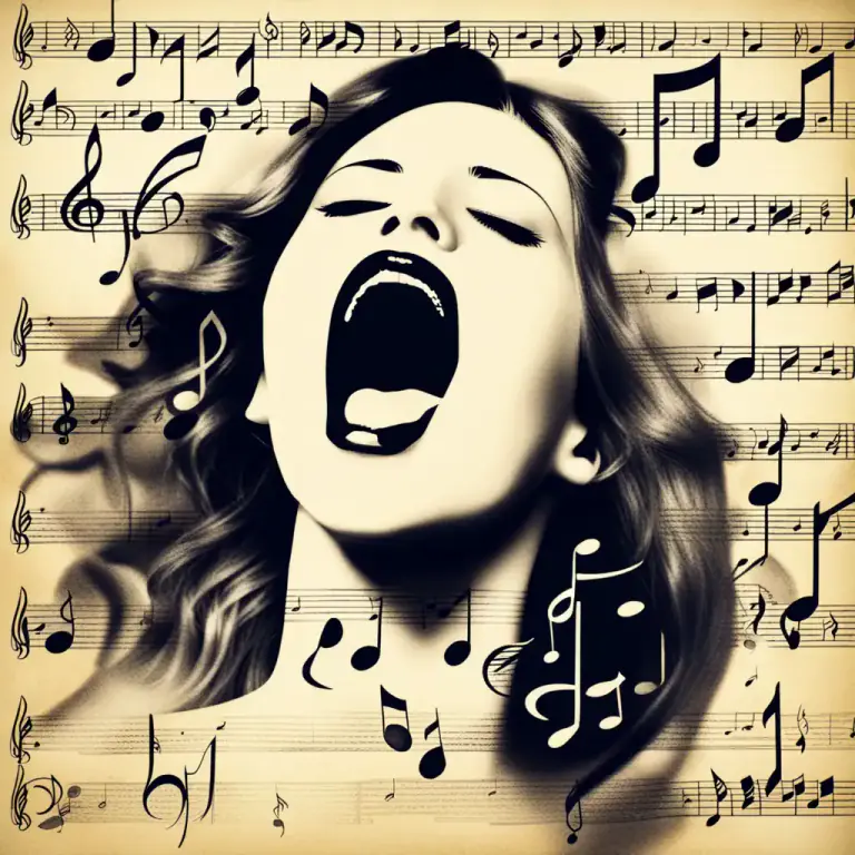 Visual representation of "sing out" - To sing loudly, clearly, or expressively