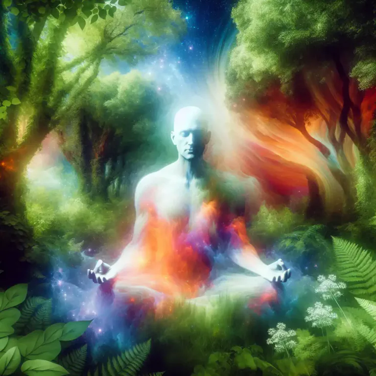 Visual representation of "immanent" - In theology, present in the material world, not transcendent or supernatural