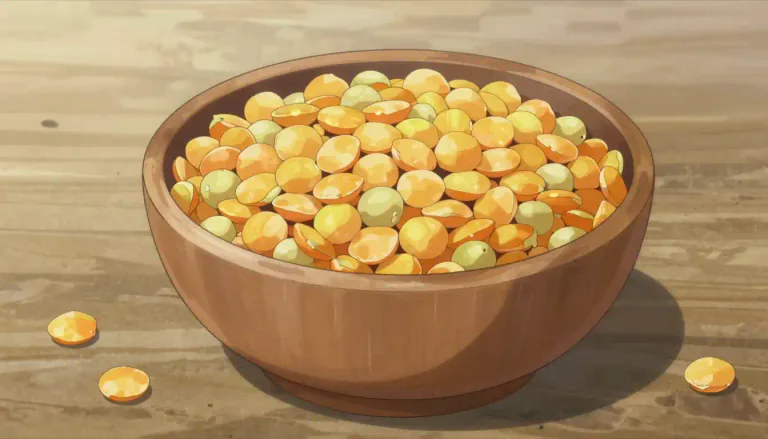Visual representation of "dal" - A type of dried split pea or lentil used in Indian cooking