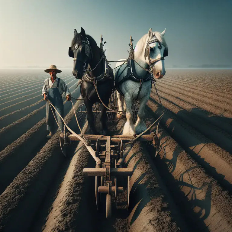 Visual representation of "team" - A pair or group of animals, especially horses, used to pull a vehicle