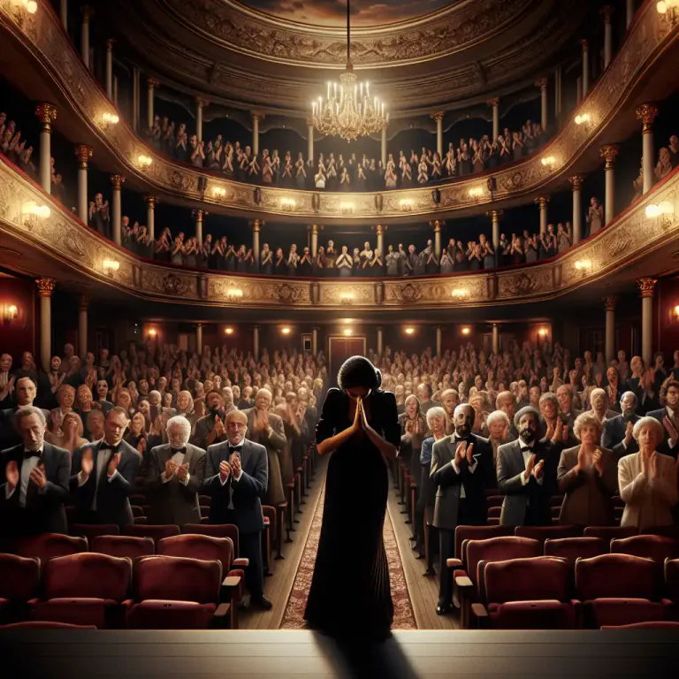 Visual representation of "parterre" - The rear section of the ground floor in a theater, or the people in that area.