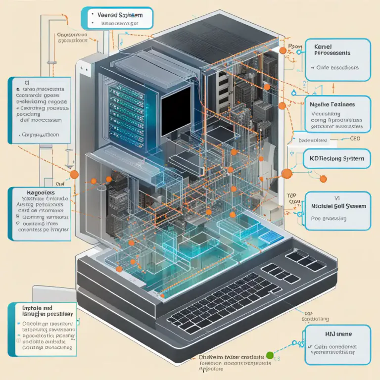 Visual representation of "kernel" - In computing, the central component of an operating system