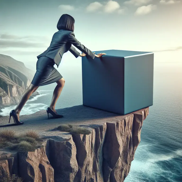 Visual representation of "jettison" - To get rid of something unwanted or unnecessary.