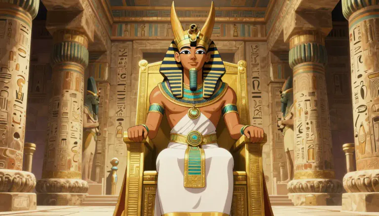 Visual representation of "pharaonic" - Relating to the pharaohs of Ancient Egypt or their rule.