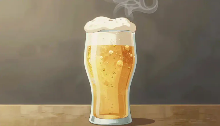 Visual representation of "hefeweizen" - A type of pale, cloudy beer that is brewed with a high proportion of wheat and is characterized by fruity aromas, particularly banana and clove.