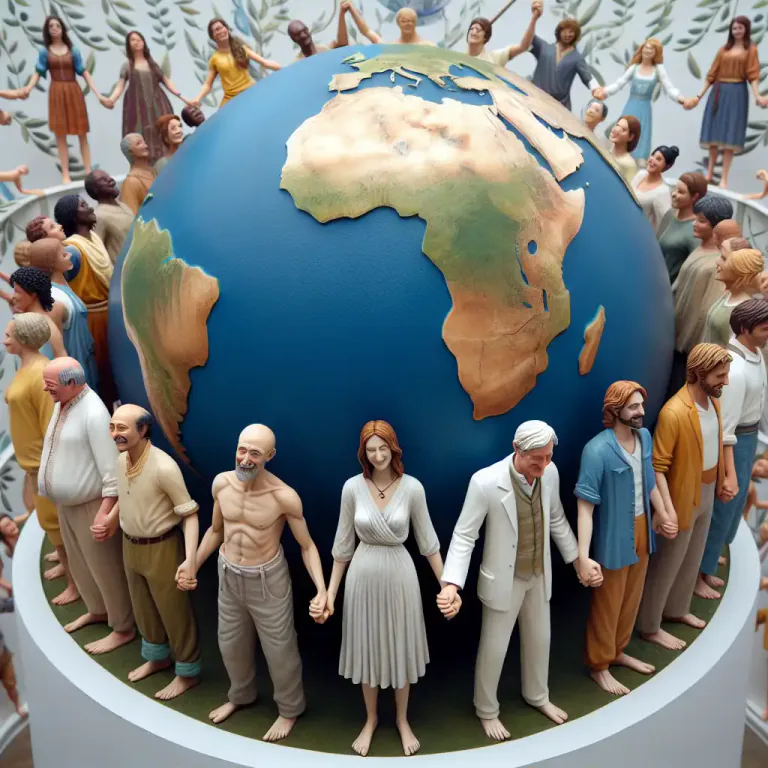 Visual representation of "monism" - A political theory that supports the unity of all people, groups, or societies into one single entity.