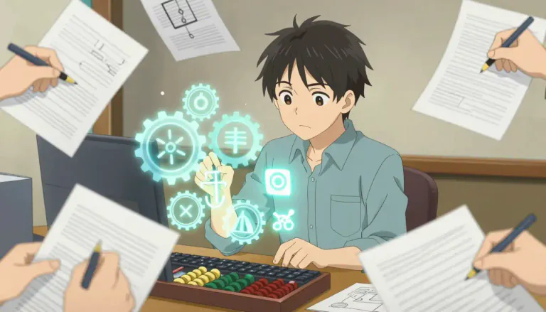 Visual representation of "computation" - The act or process of calculating or figuring something out