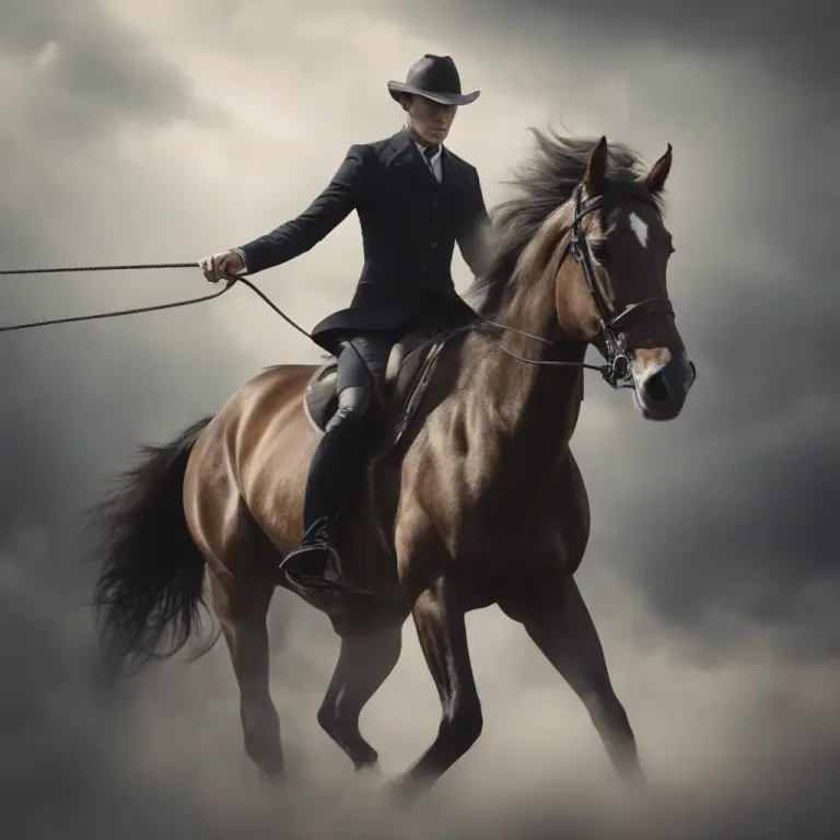 Visual representation of "in the saddle" - In a position where you are in control or responsible