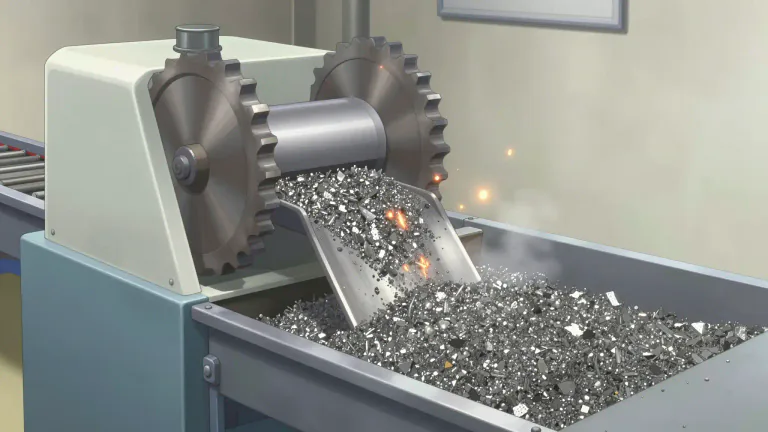 Visual representation of "grinder" - A machine process that refines a substance.