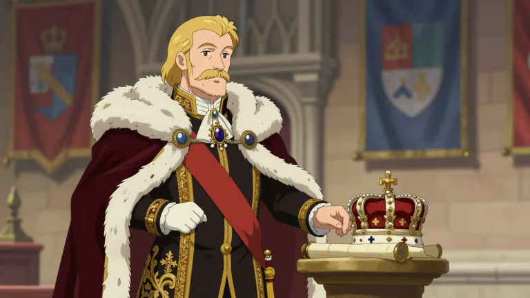 Visual representation of "earl" - A high-ranking nobleman in the UK, below a duke and above a viscount.