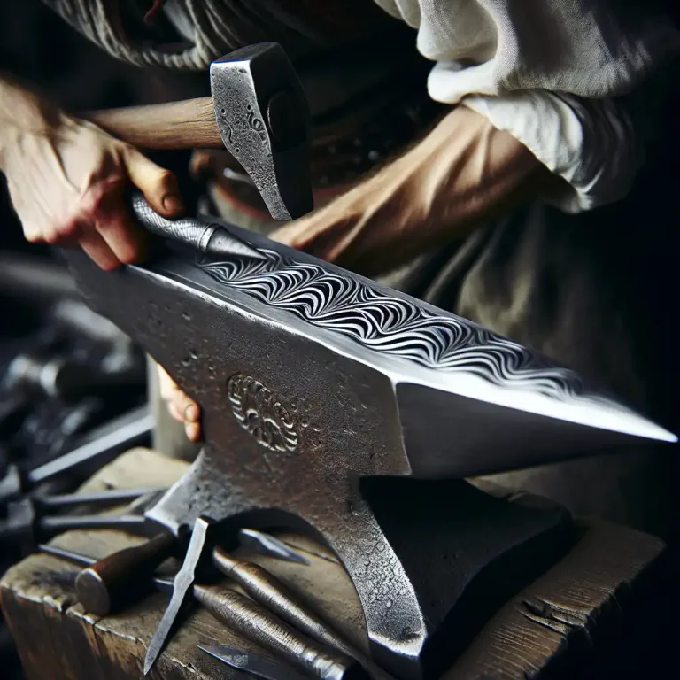 Visual representation of "damascus" - A type of patterned metal, used to make weapons and decorative items