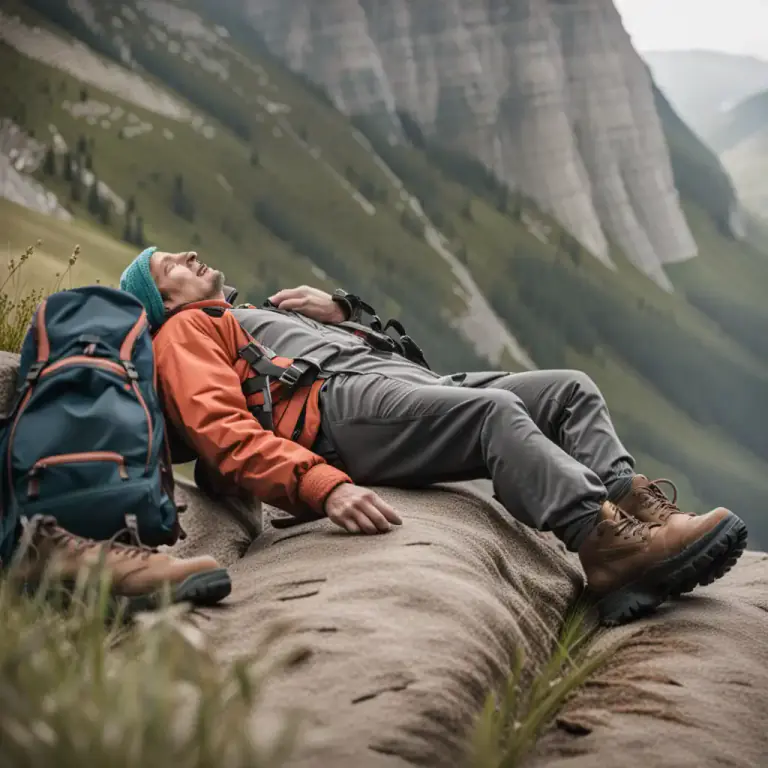 Visual representation of "crash out" - To fall asleep immediately due to being extremely tired