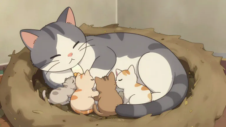Visual representation of "suckle" - To feed a baby or young animal with milk from the mother's body.