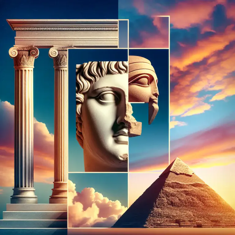 Visual representation of "hellenistic" - Reflecting Greek influence, especially after Alexander the Great's conquests