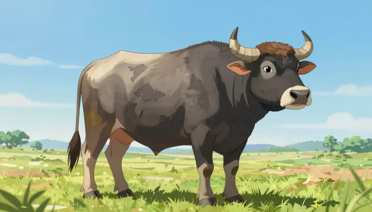 Visual representation of "zebu" - A kind of cow from Asia and Africa with a large hump over its shoulders.