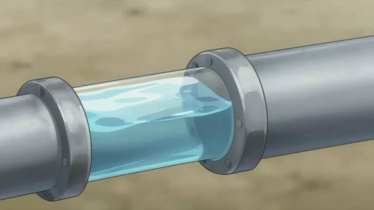Visual representation of "pipe" - A tube of metal, plastic, or other material through which a liquid or gas can flow.