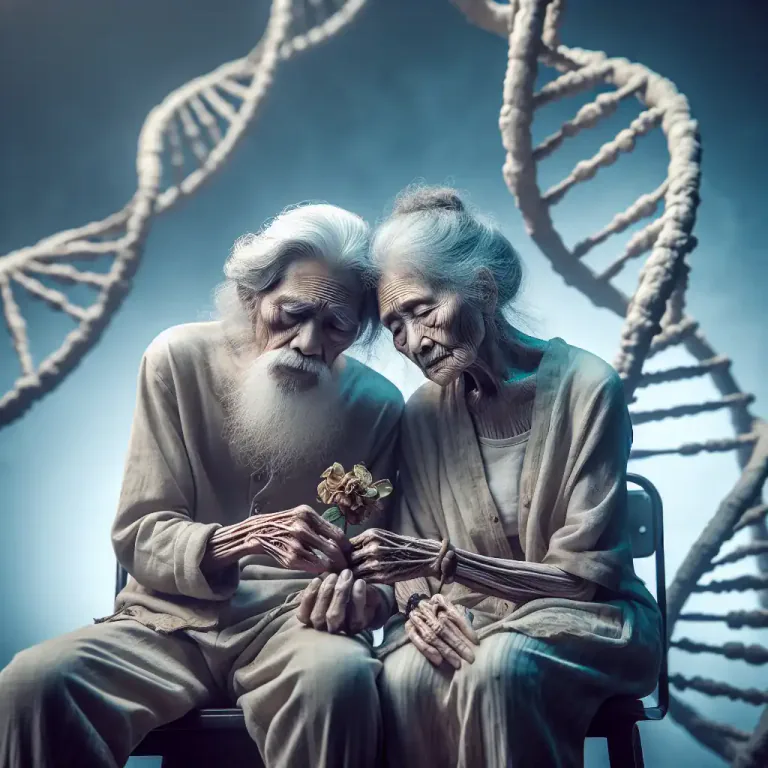 Visual representation of "senescence" - The natural period in the life of an organism in which it ceases to be physically capable of reproduction and growth, eventually leading to decay and death.