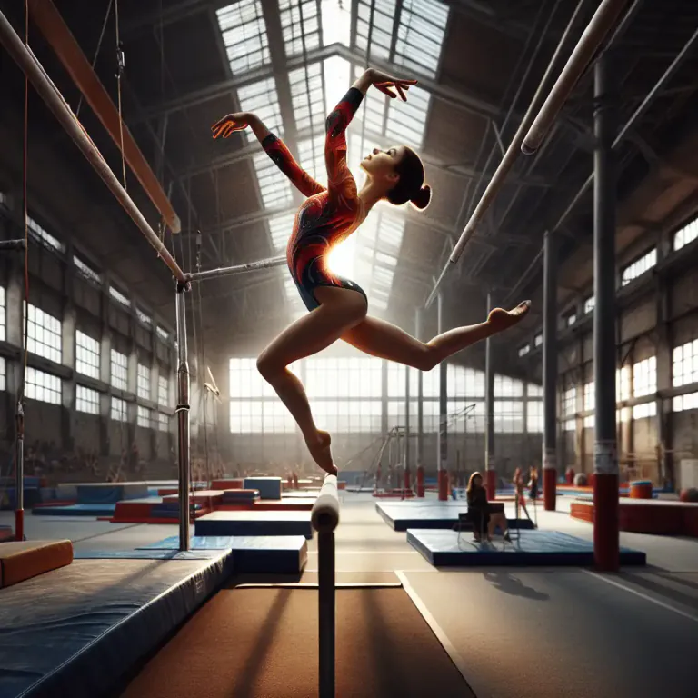 Visual representation of "beam" - A balance beam used in gymnastics.