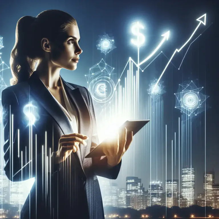 Visual representation of "prediction" - In finance, a statement about future trends or outcomes in markets or the economy.