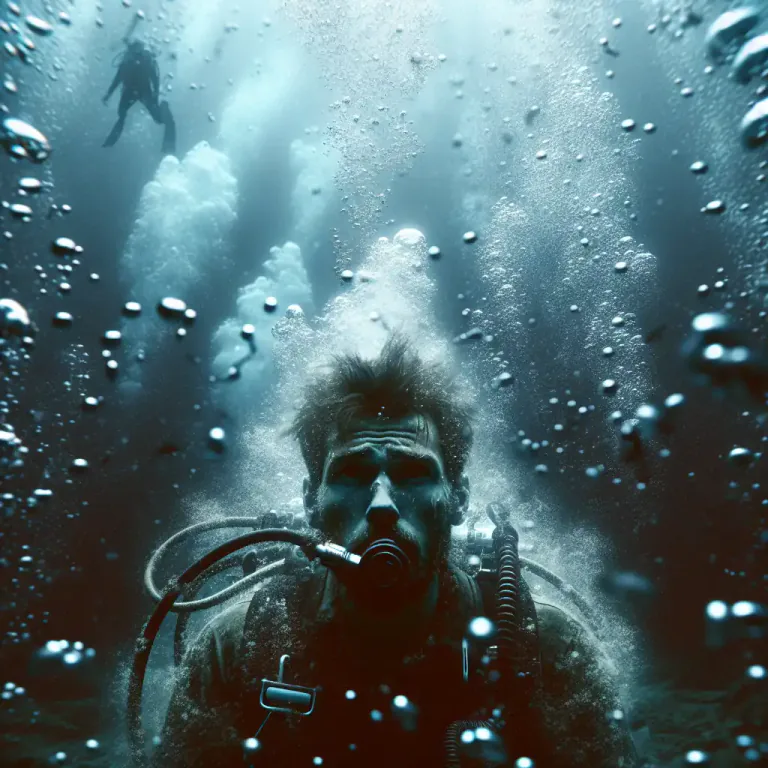 Visual representation of "narcosis" - The depressant effect on the mind due to high environmental pressure, such as experienced by deep-sea divers.